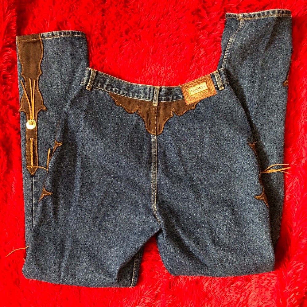 Vintage very unique Lawman Jeans with Fringe